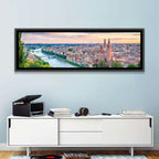 Verona Riverbend at Golden Hour Wall Art
