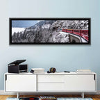 Red Train at Landwasser Viaduct Wall Art