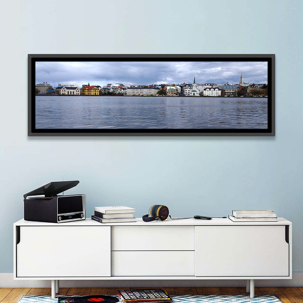 Tjörnin Reykjavik Skyline Wall Art