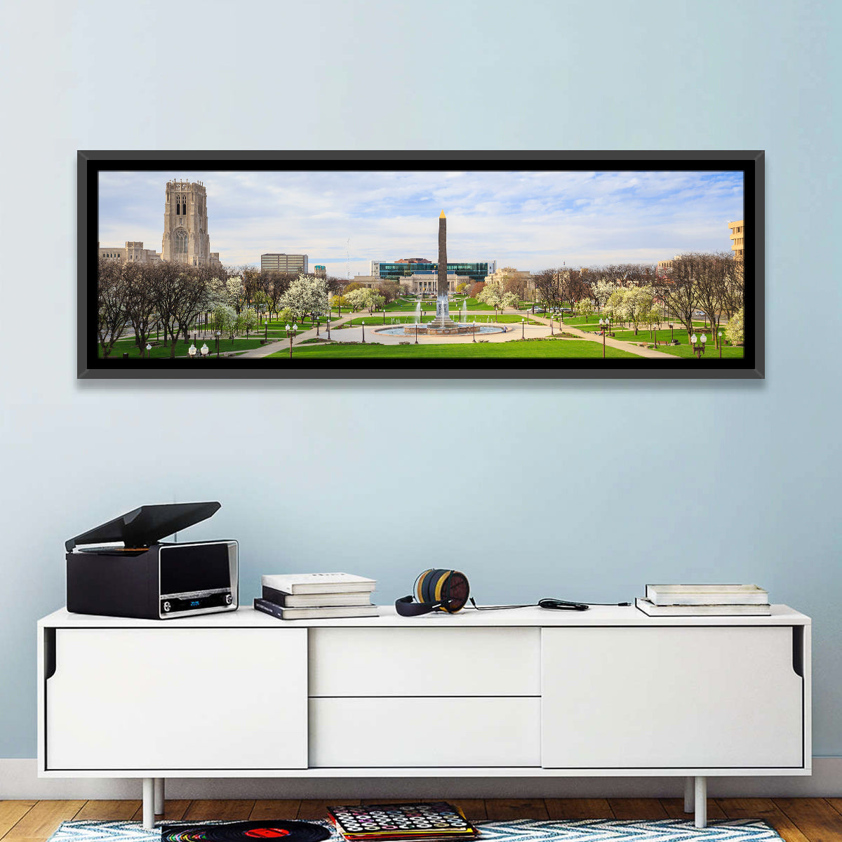 Cathedral of Learning Plaza Wall Art in a room, panoramic