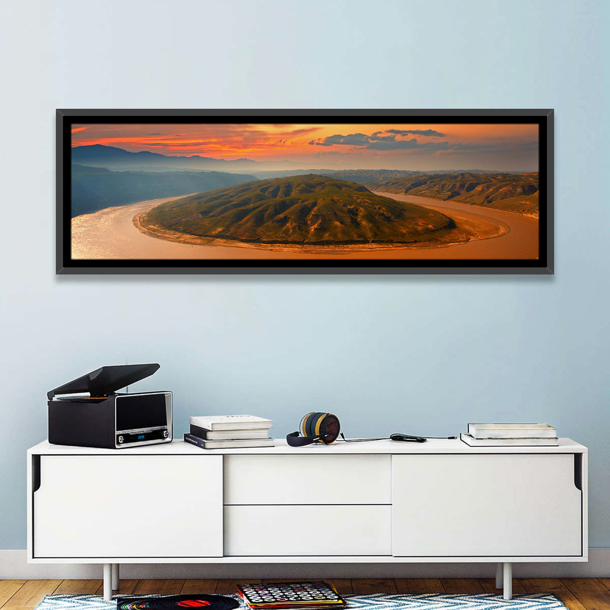 Yellow River Qianshan Bend Wall Art