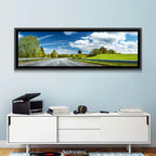 Sunlit Asphalt Road Wall Art