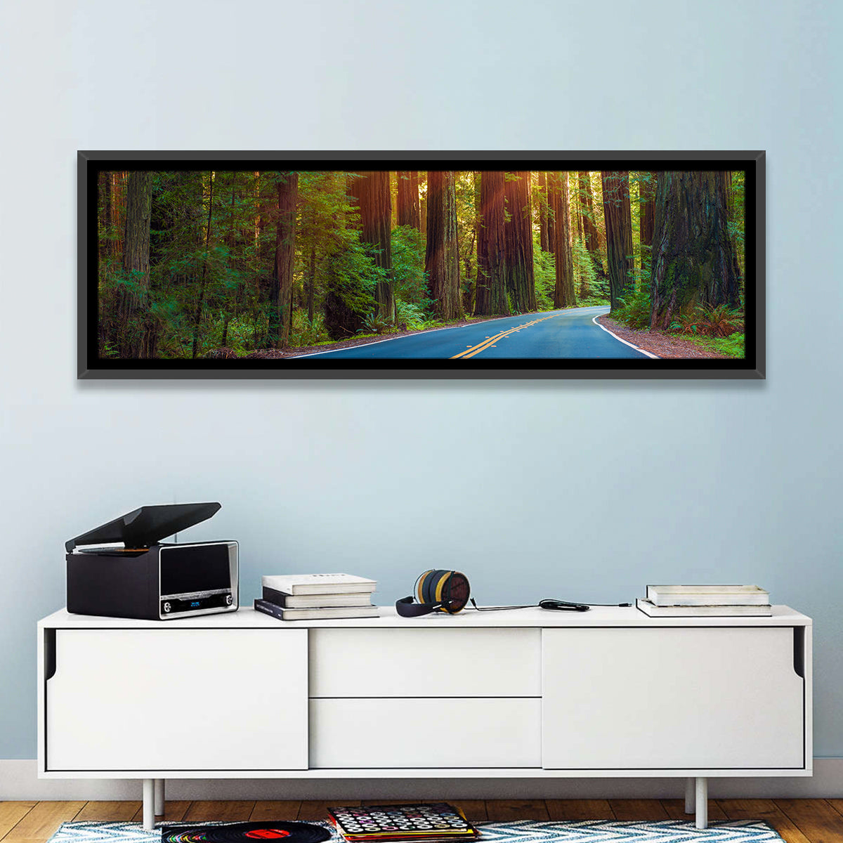 Sunlit Redwood Highway Wall Art