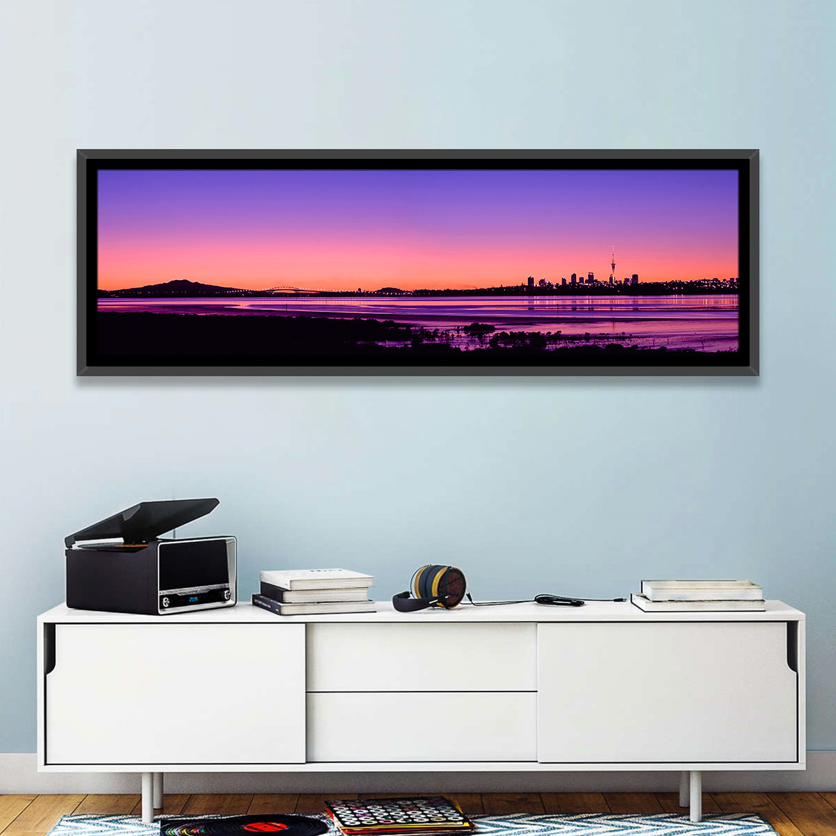 Auckland Skyline at Twilight Wall Art