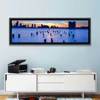 Jersey City Skyline at Dusk Wall Art