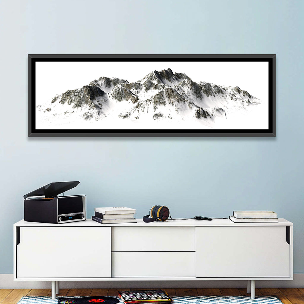 Winter Snow-capped Mountain Range Wall Art