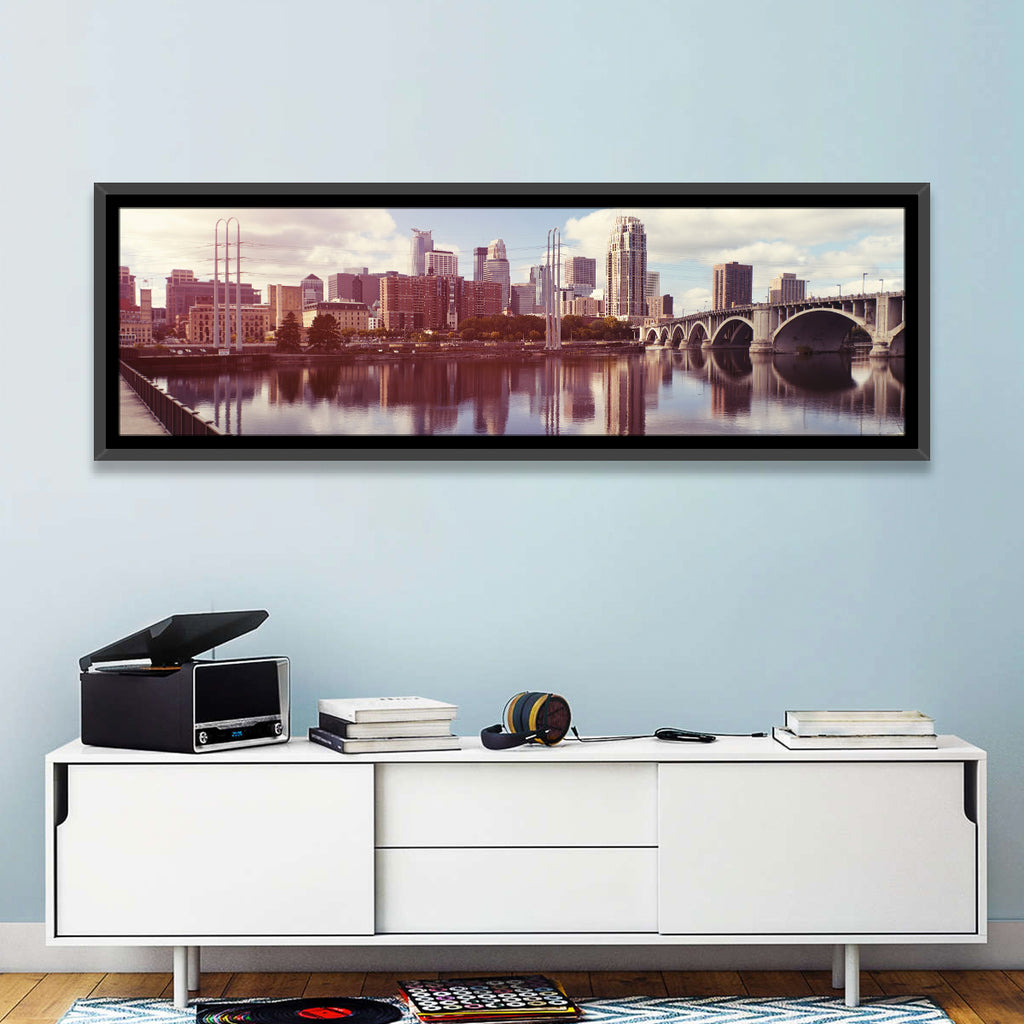 Minneapolis Skyline at Third Avenue Bridge Wall Art