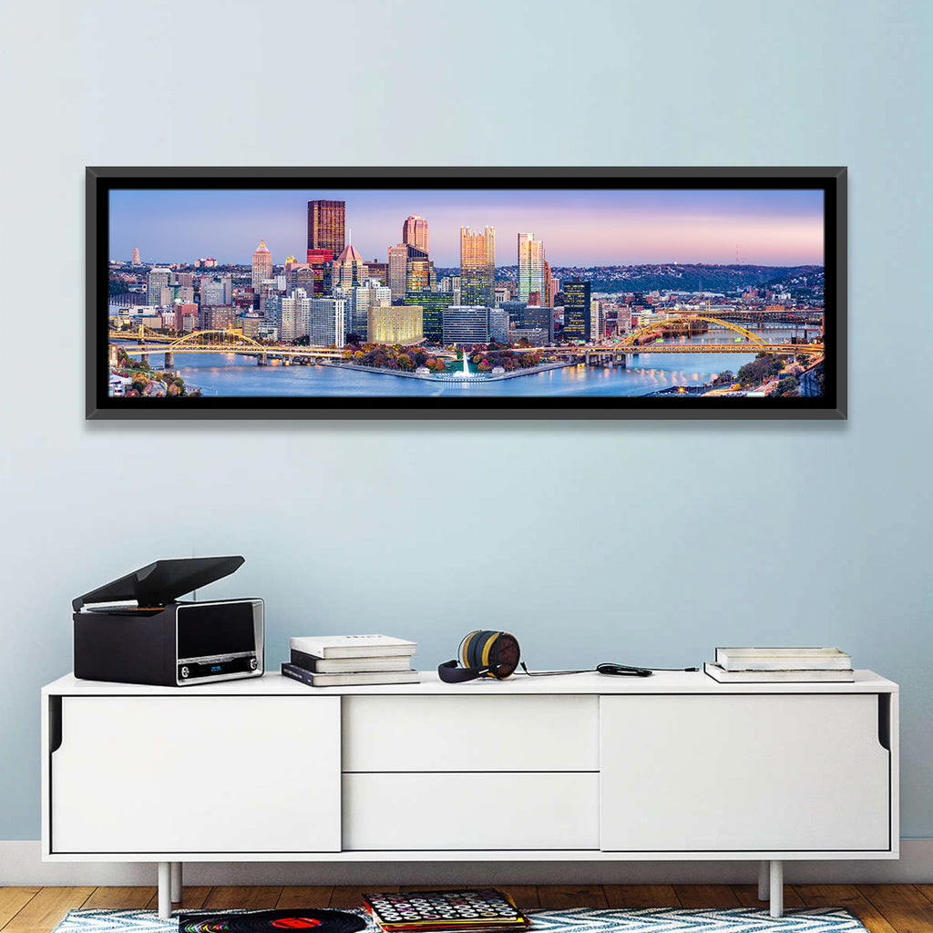 Pittsburgh Twilight Skyline Wall Art