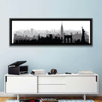 New York Skyline Silhouette Wall Art