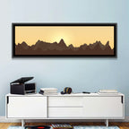 Sunset Mountain Silhouettes Wall Art