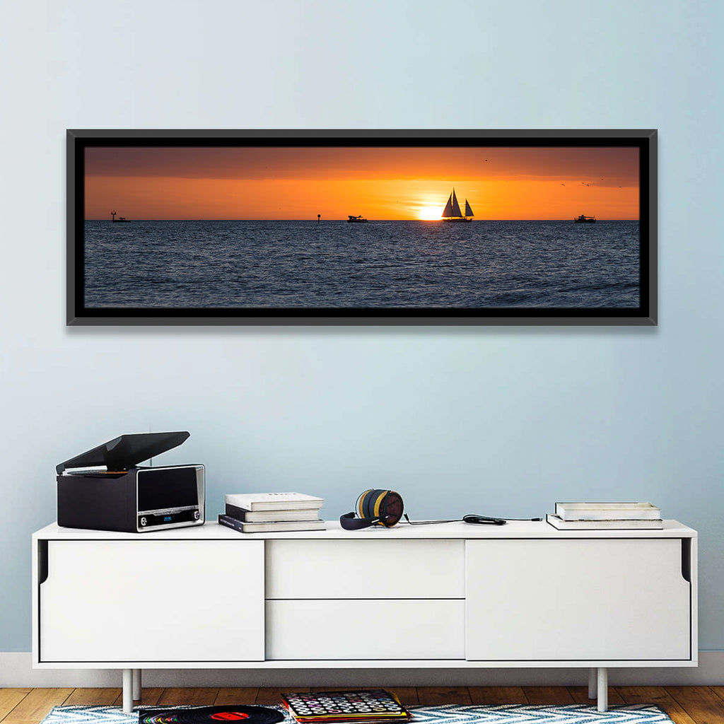 Florida Sailboat Sunset Wall Art