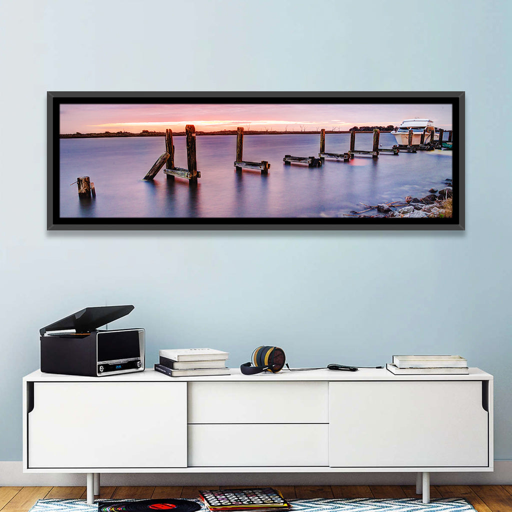 Bayou Lafourche Dock Sunrise Wall Art