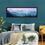 Purple Dawn Mountain Range Wall Art