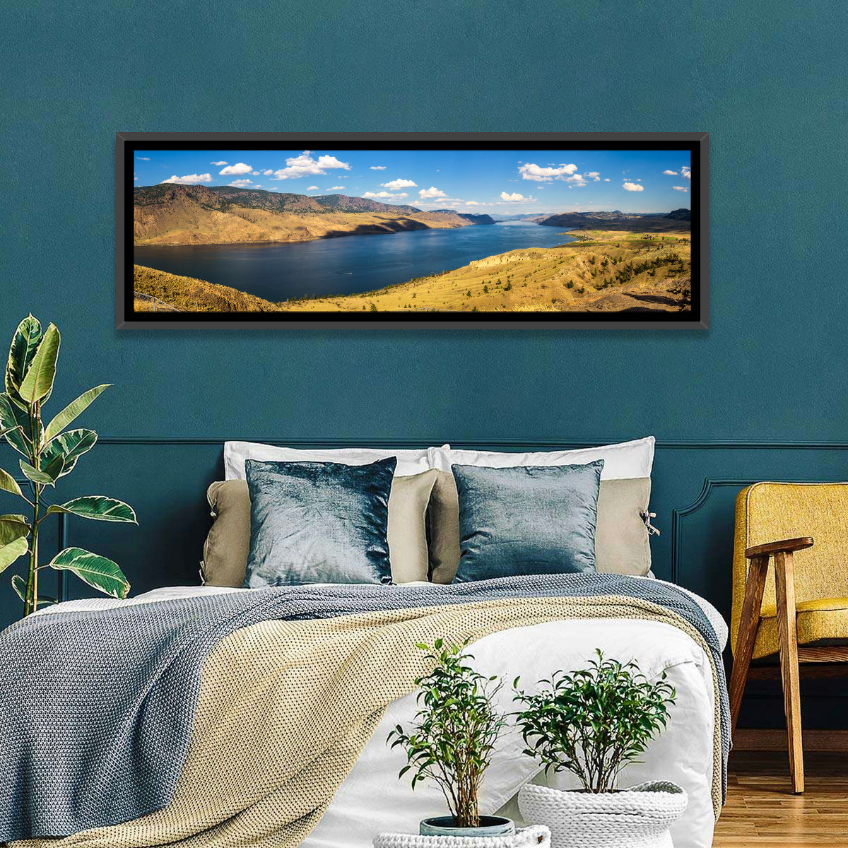 Golden Grass at Kamloops Lake Wall Art