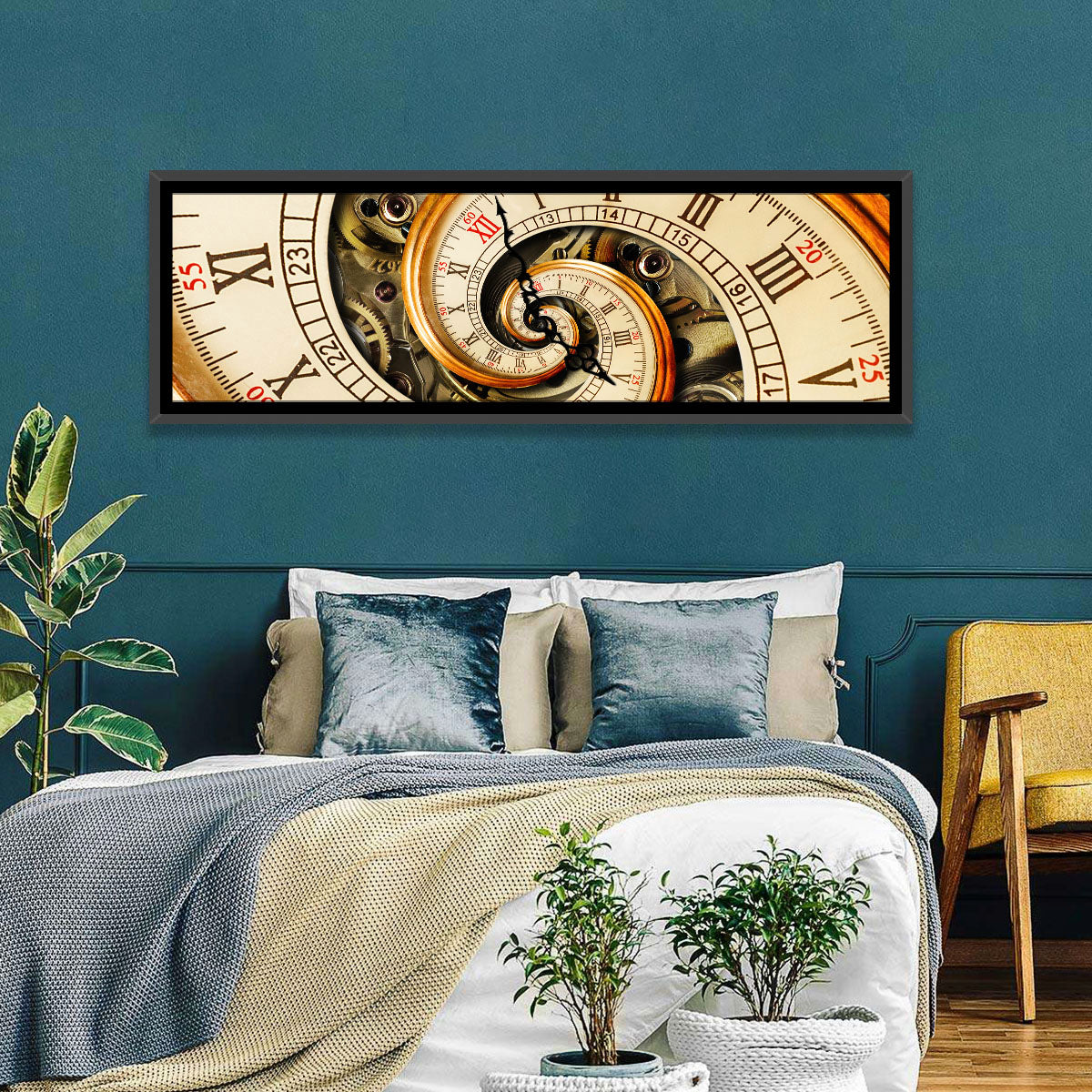 Steampunk Spiral Clock Wall Art