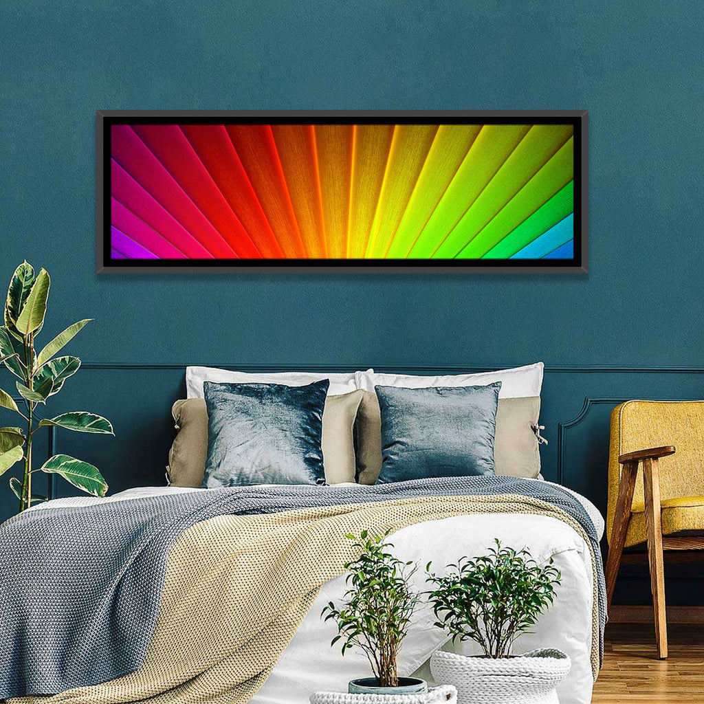 Geometric Rainbow Rays Wall Art