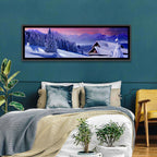 Snowy Mountain Cabin Wall Art