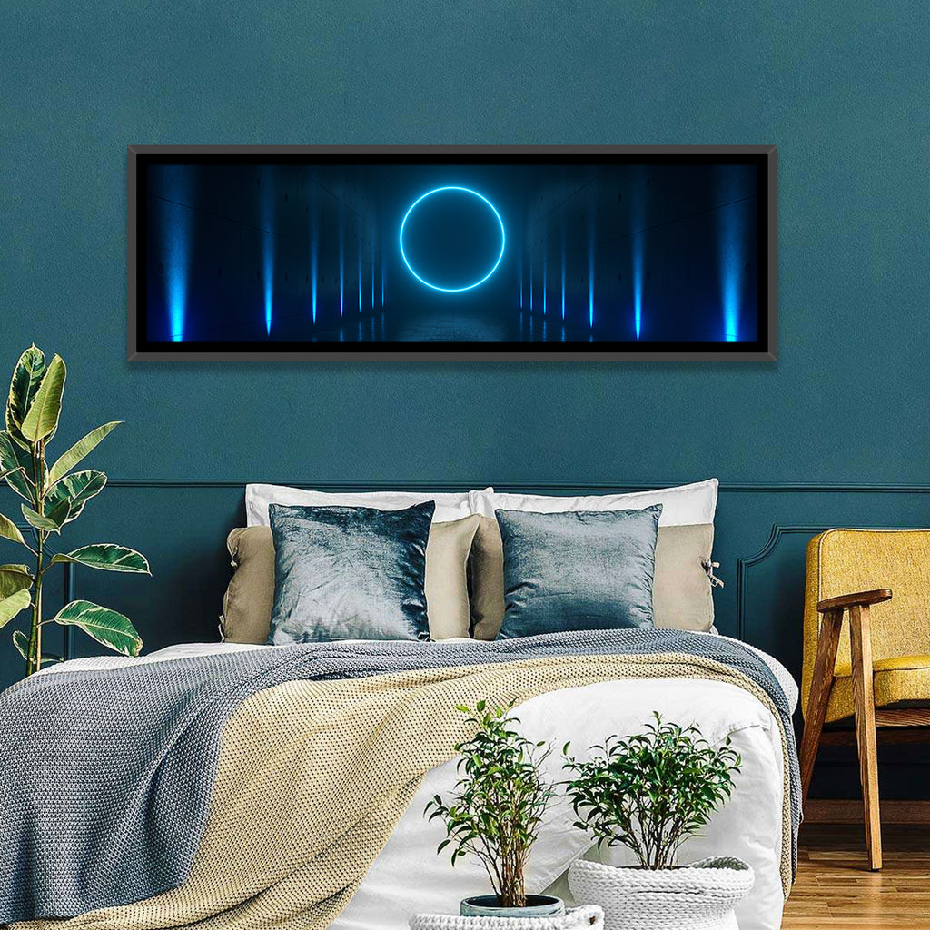 Glowing Neon Corridor Wall Art