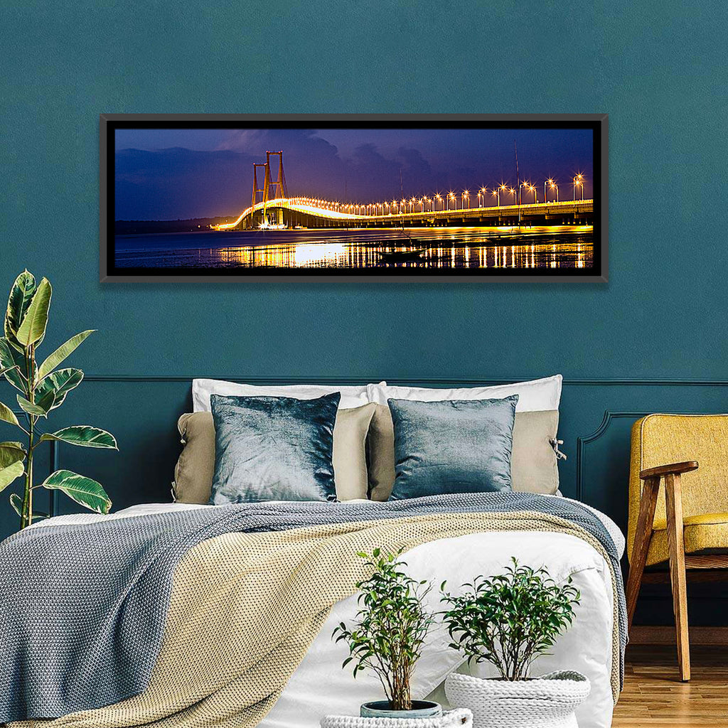 Suramadu Bridge at Dusk Wall Art