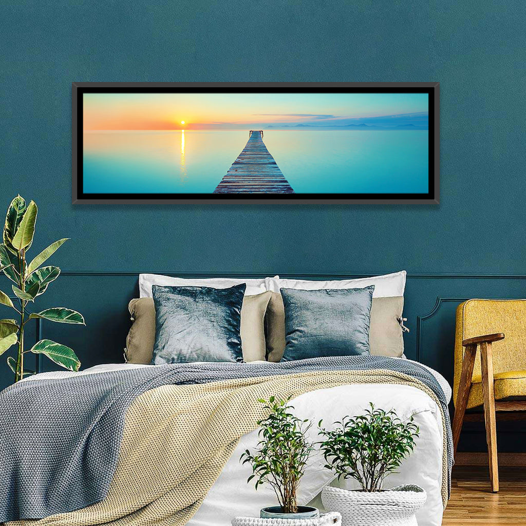 Wooden Footbridge at Sunset Wall Art