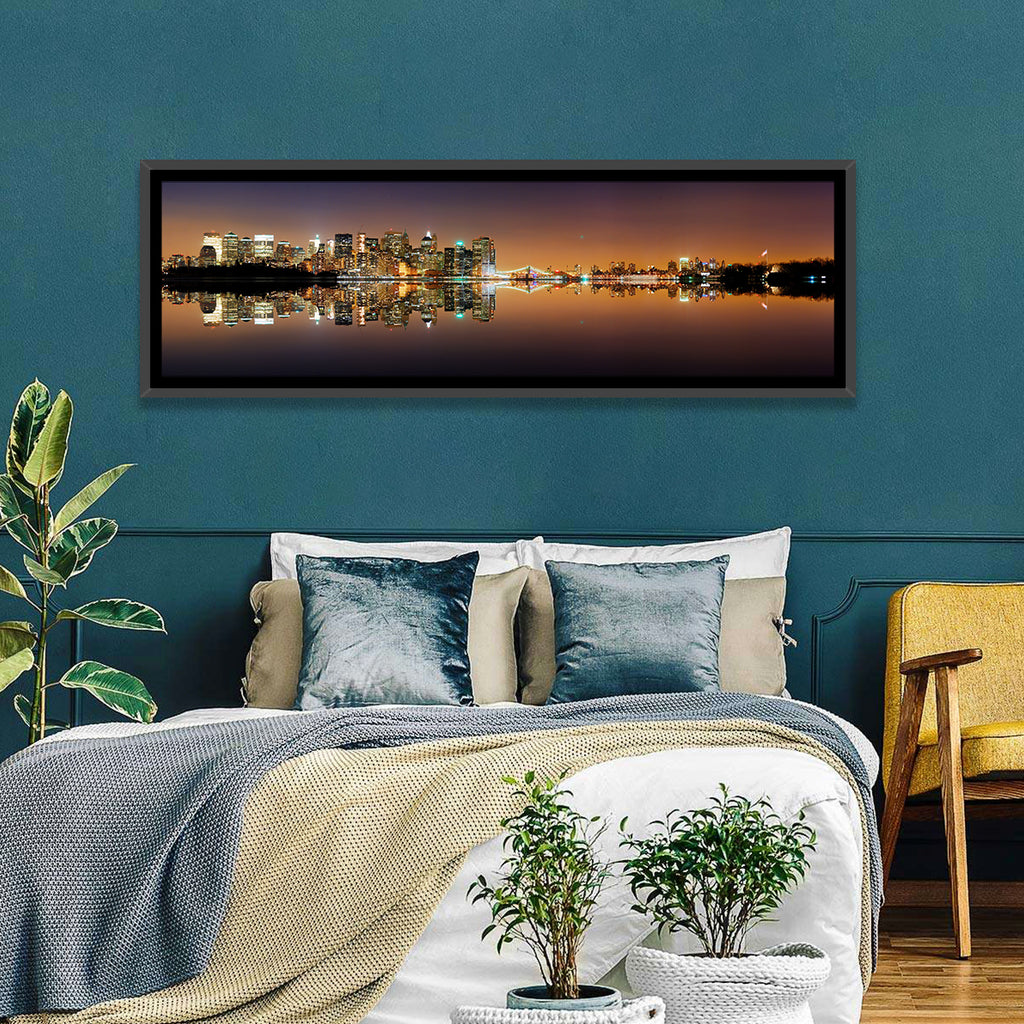 Manhattan Twilight Reflection Wall Art