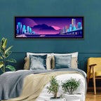 Purple Harbor Skyline Wall Art