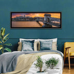 Budapest Chain Bridge at Golden Dusk Wall Art