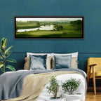 Golden Hour Putting Green by the Lake Wall Art