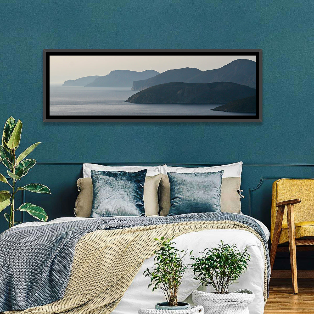 Kalymnos Shore at Blue Hour Wall Art