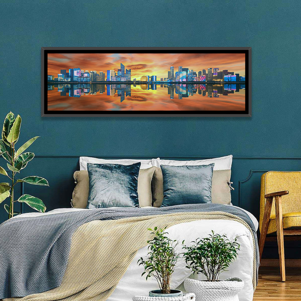 Hangzhou Golden Sphere Skyline at Dusk Wall Art