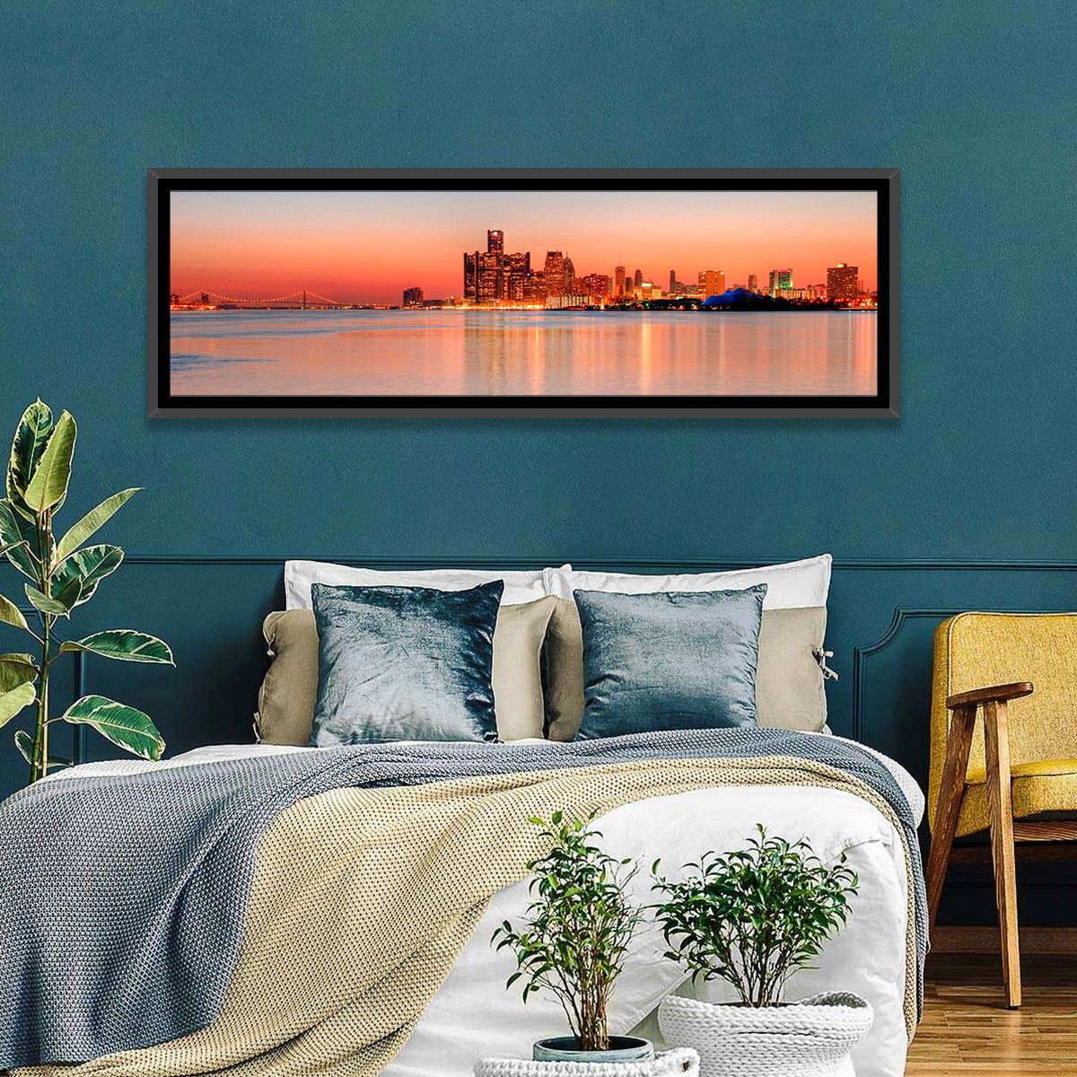 Detroit Skyline Wall Art