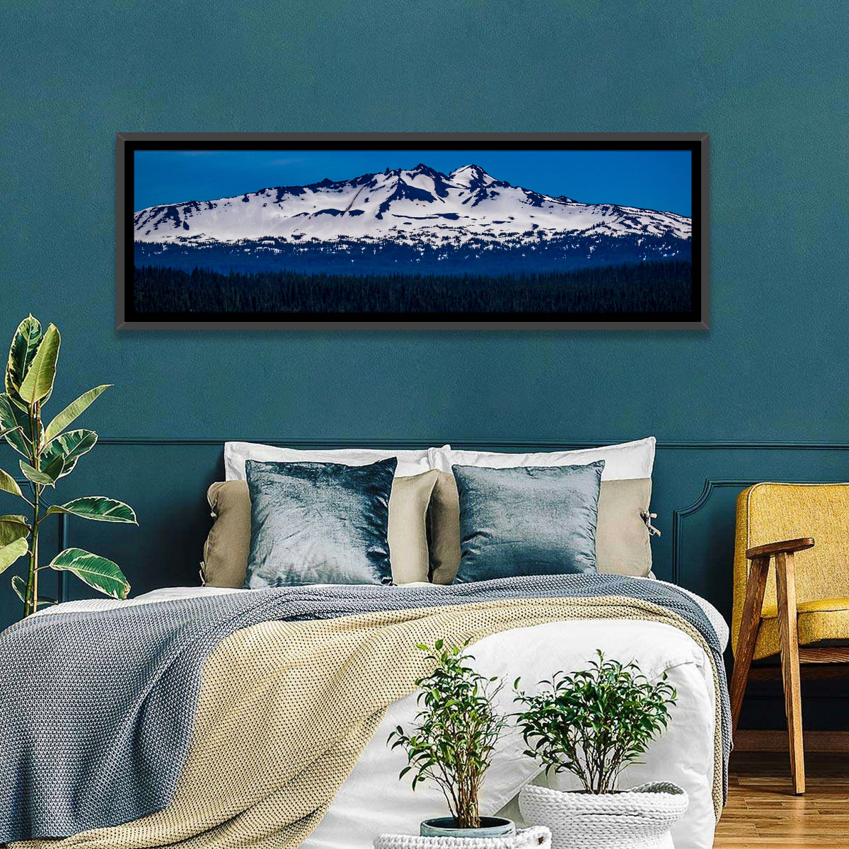 Diamond Peak, Oregon Wall Art in a room, panoramic
