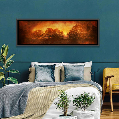 Autumn Forest Sunset Wall Art