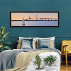Newport Bridge at Sunset Wall Art