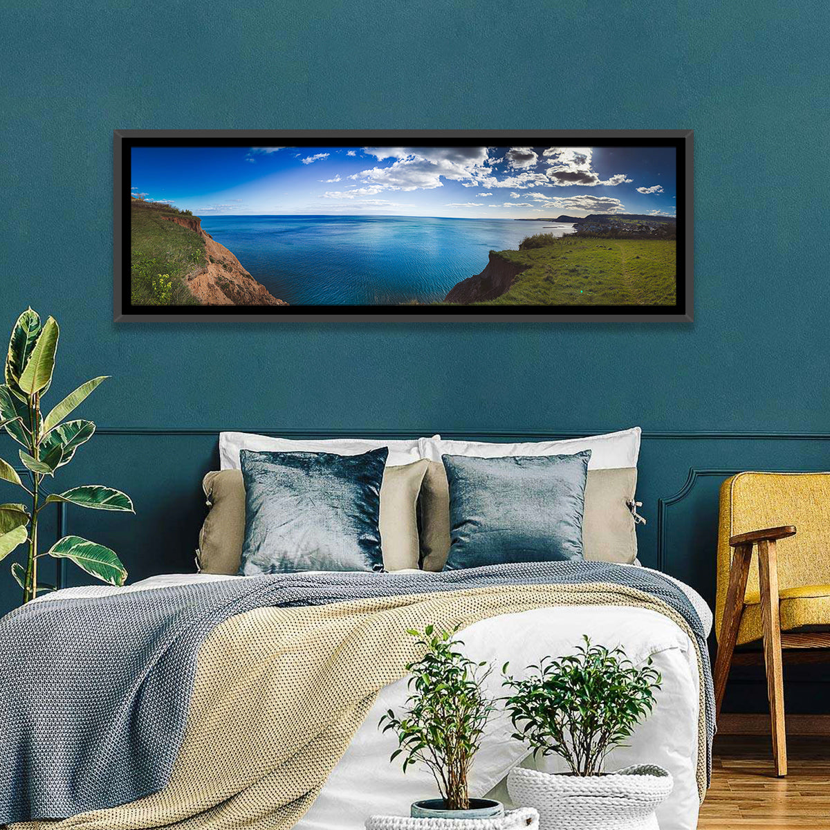 Sidmouth Cliffs and Sea View Wall Art