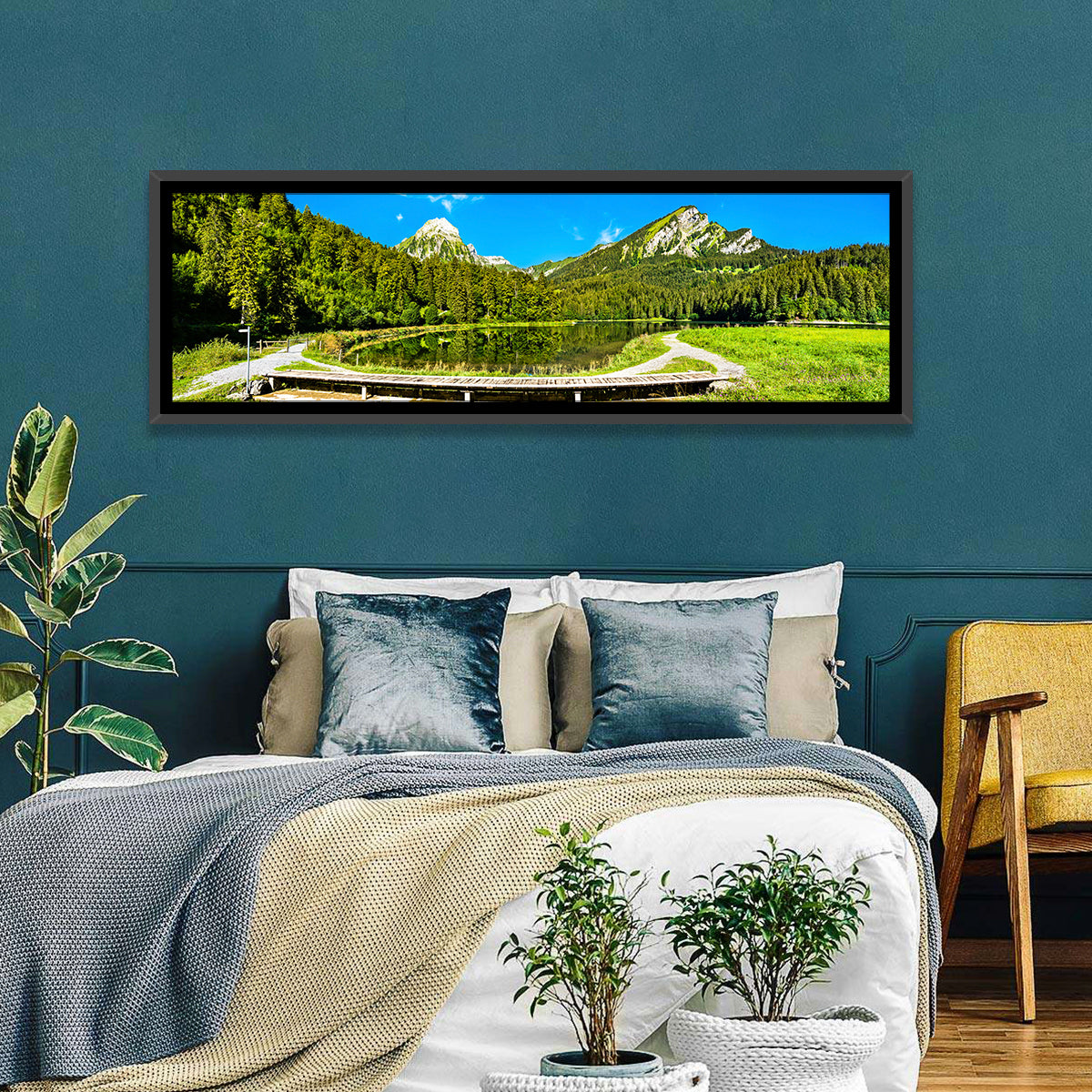 Seealpsee Footbridge Alpine Lake Wall Art