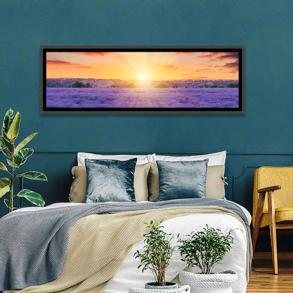 Lavender Field Sunburst Wall Art