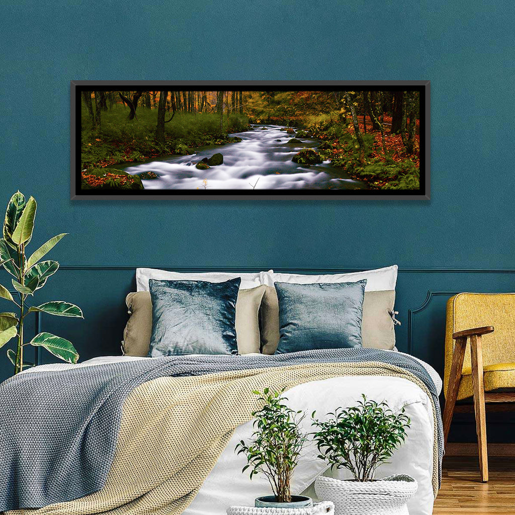 Autumn Forest Stream Wall Art