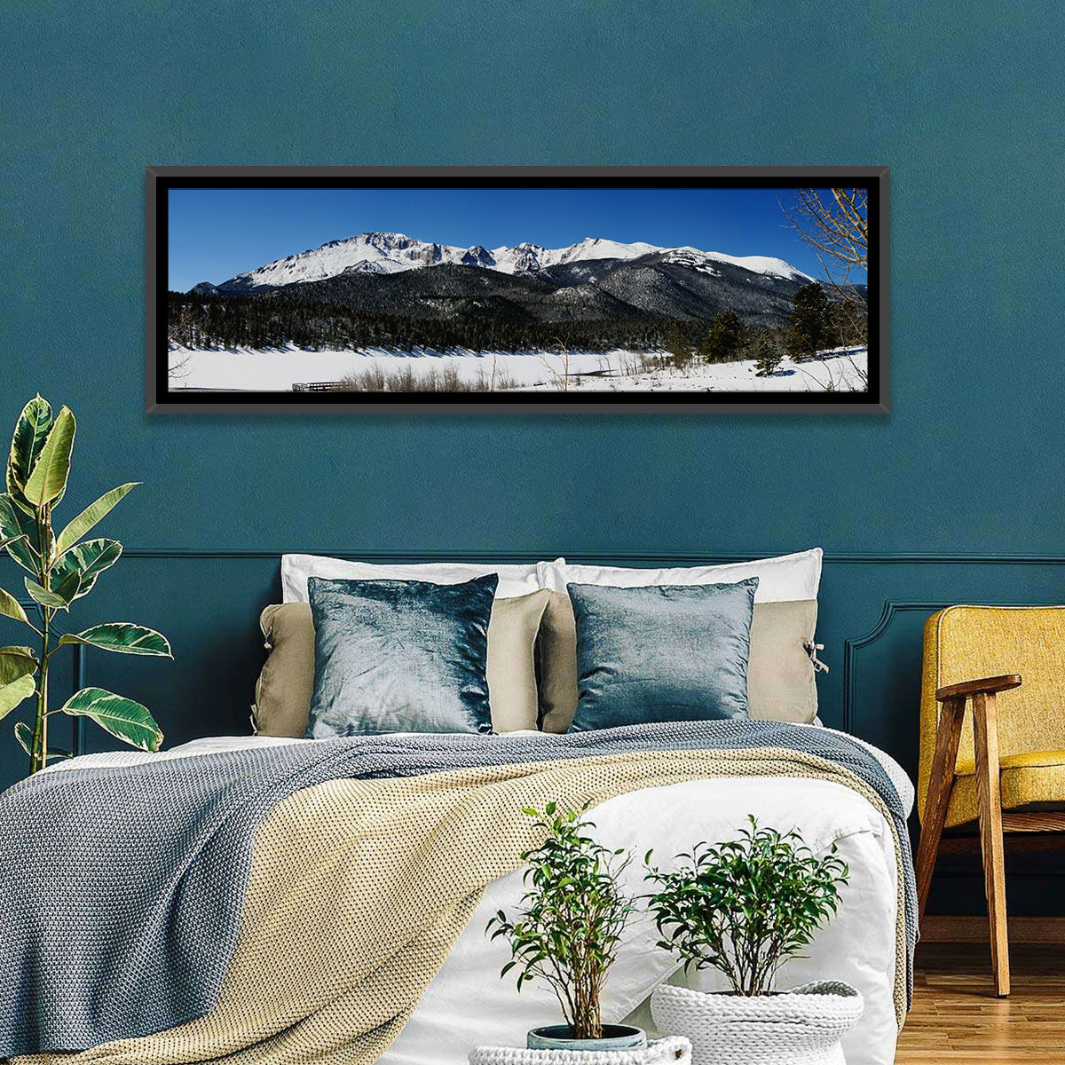 Pikes Peak Winter View Wall Art