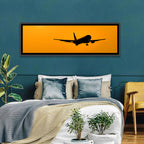 Golden Hour Airliner Silhouette Wall Art