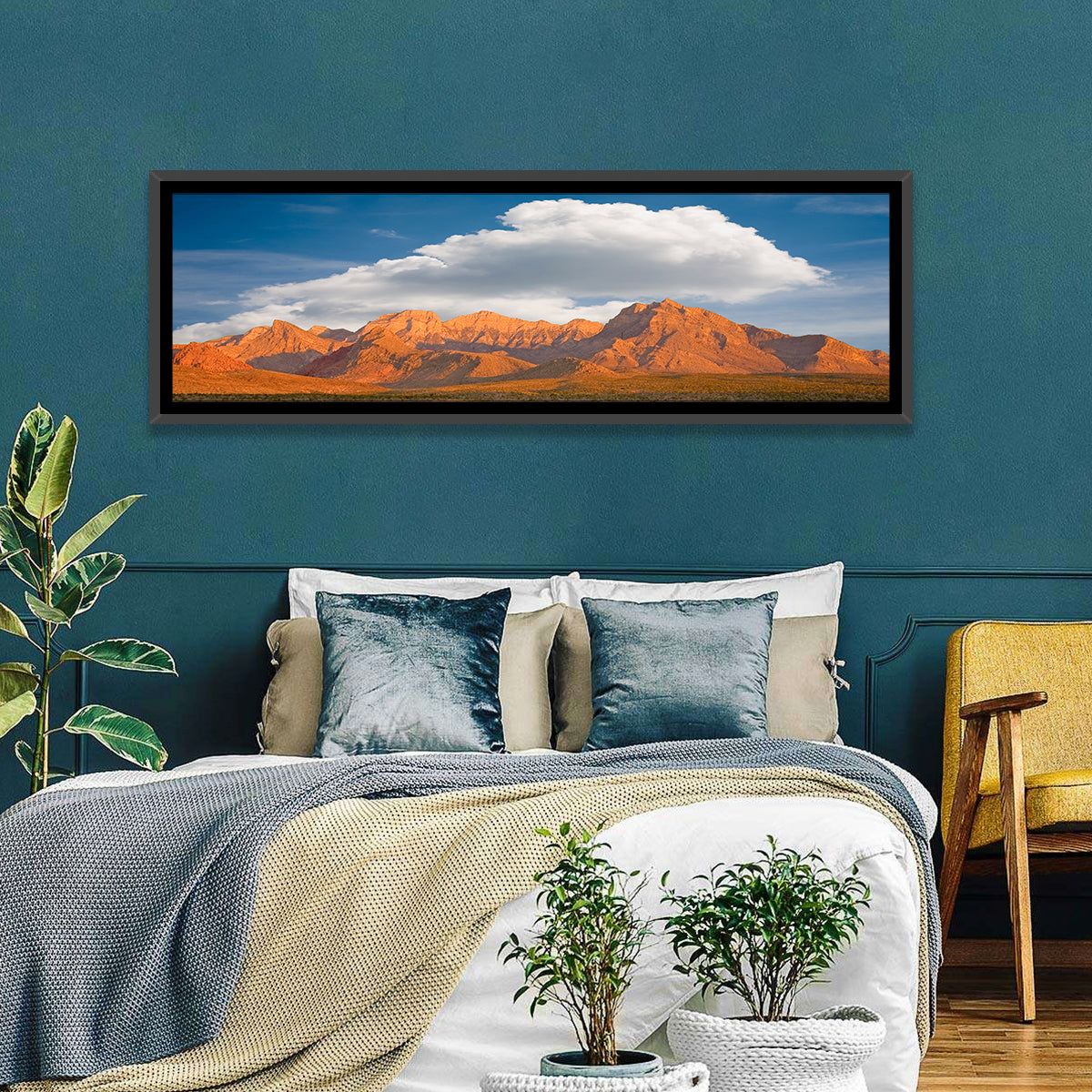 Red Rock Canyon Iii Wall Art in a room, panoramic