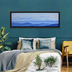 Misty Blue Mountain Valley Wall Art