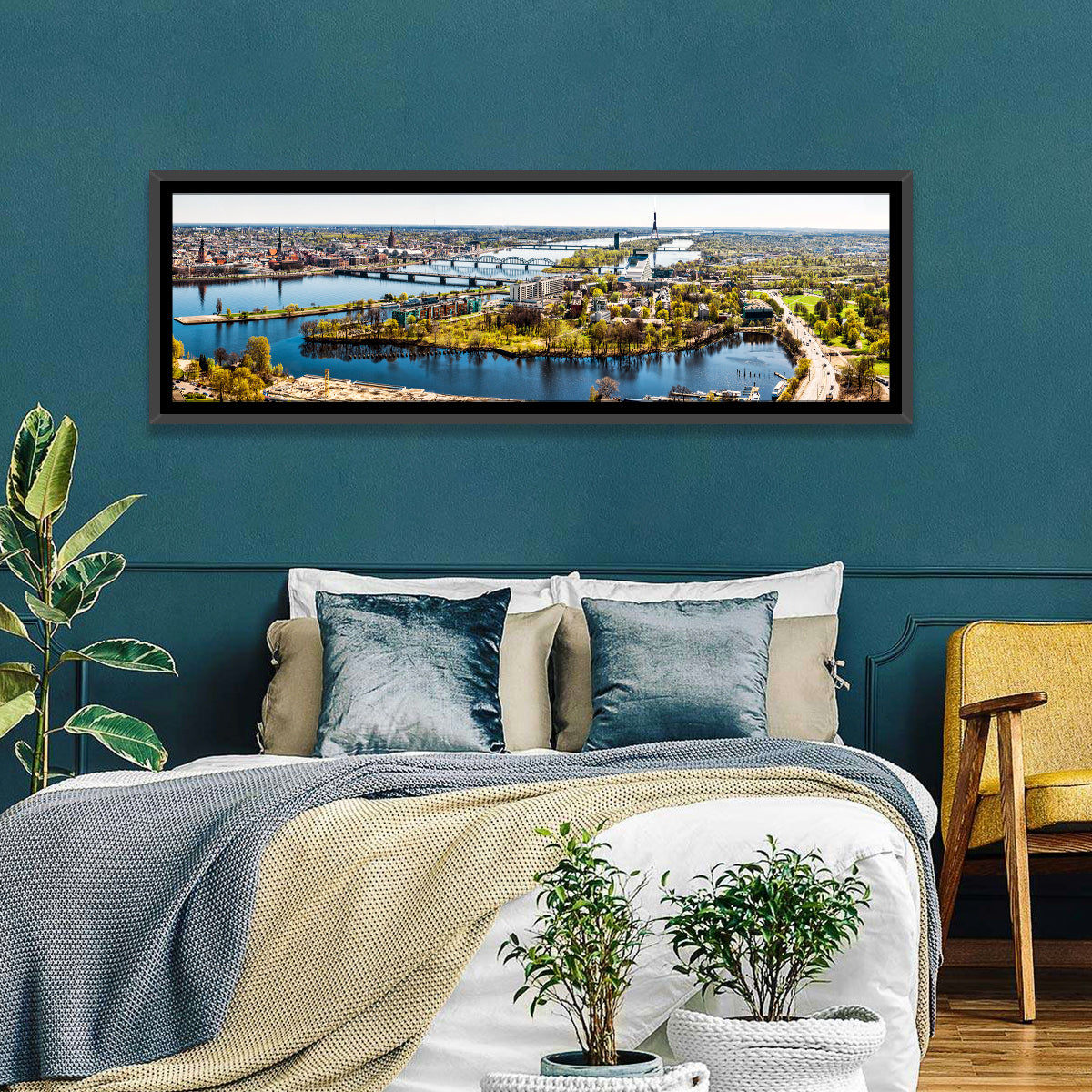 Riga Daugava River View Wall Art