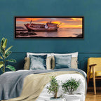 Shipwreck at Sunset Wall Art