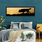 Wolf at Golden Horizon Wall Art