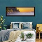 Winter Fog at Sunset Wall Art