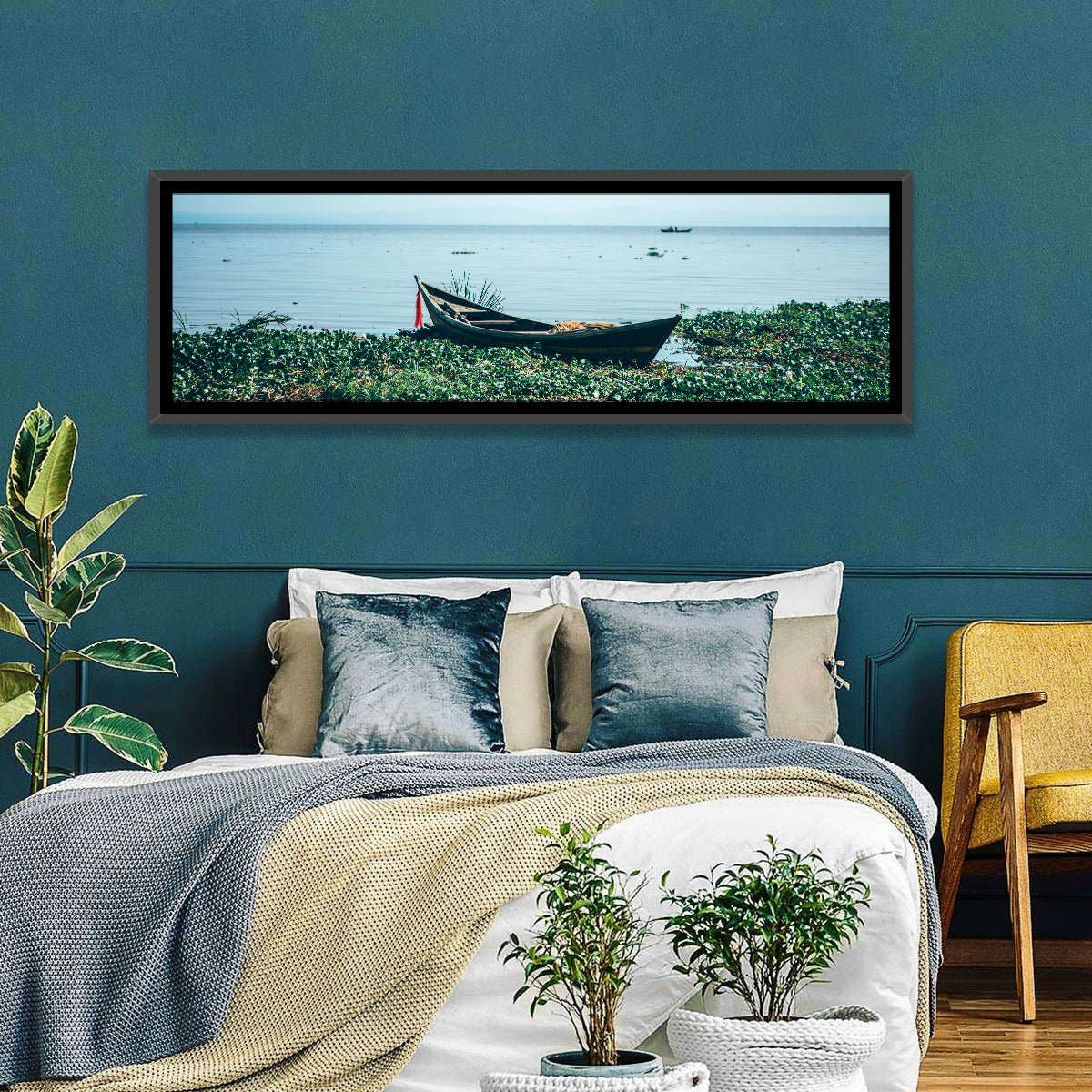 Red Ribbon Boat on Lake Victoria Wall Art