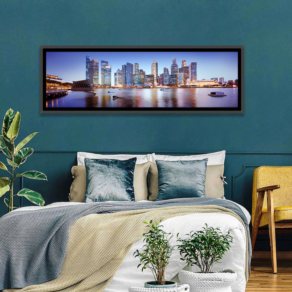 Singapore Marina Bay Skyline at Twilight Wall Art