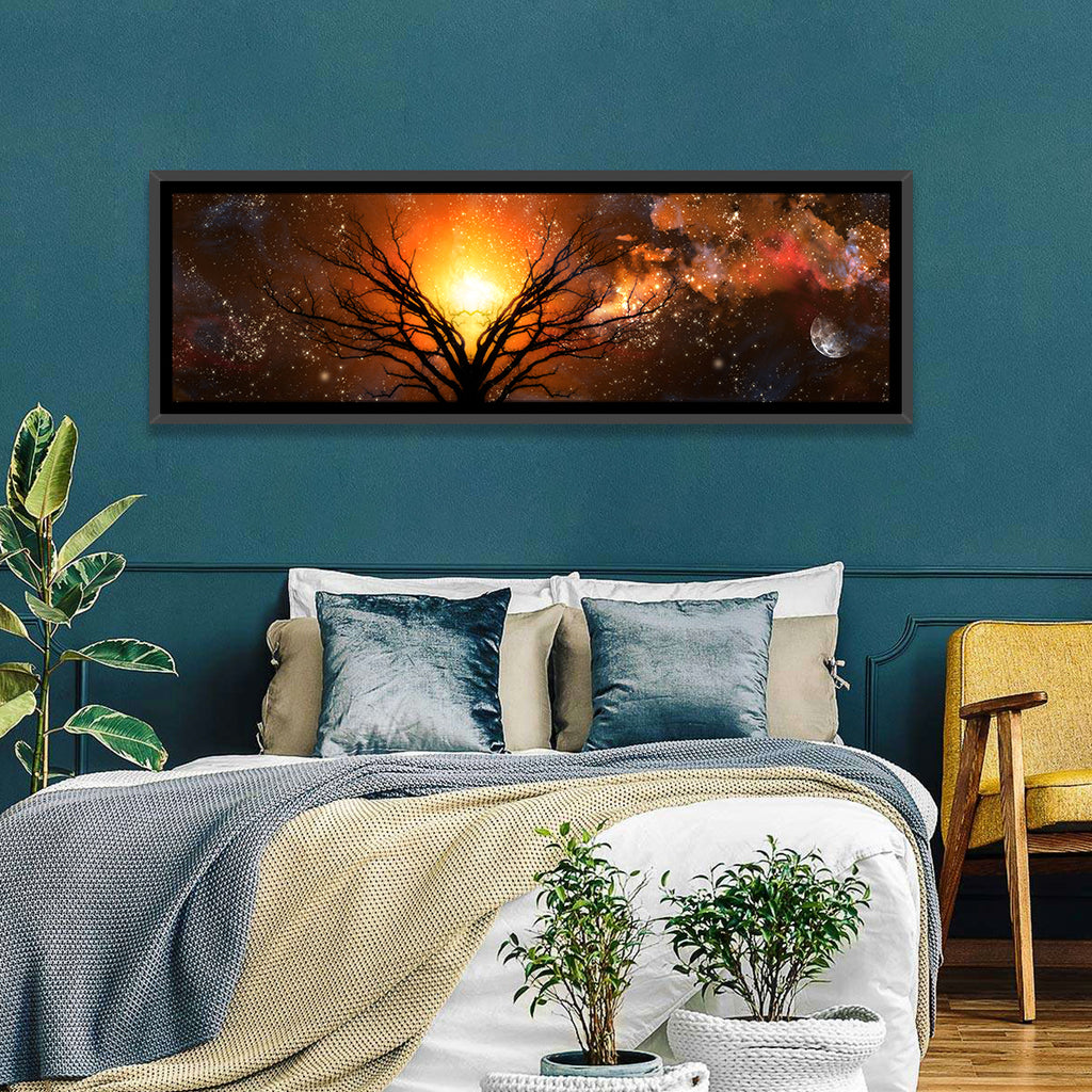 Haunted Tree Under Nebula Wall Art