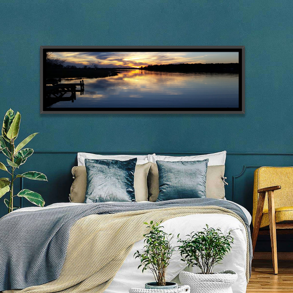 Lake Palestine Pier at Sunset Wall Art